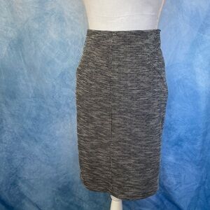 💜2for$35💜 Elle Black & White Textured Pencil Skirt Pull On Elastic Waist Work